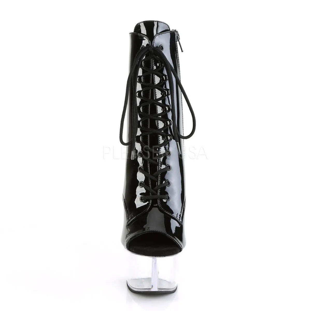 6 Inch Heel ASPIRE-1021 Black Pat Clear