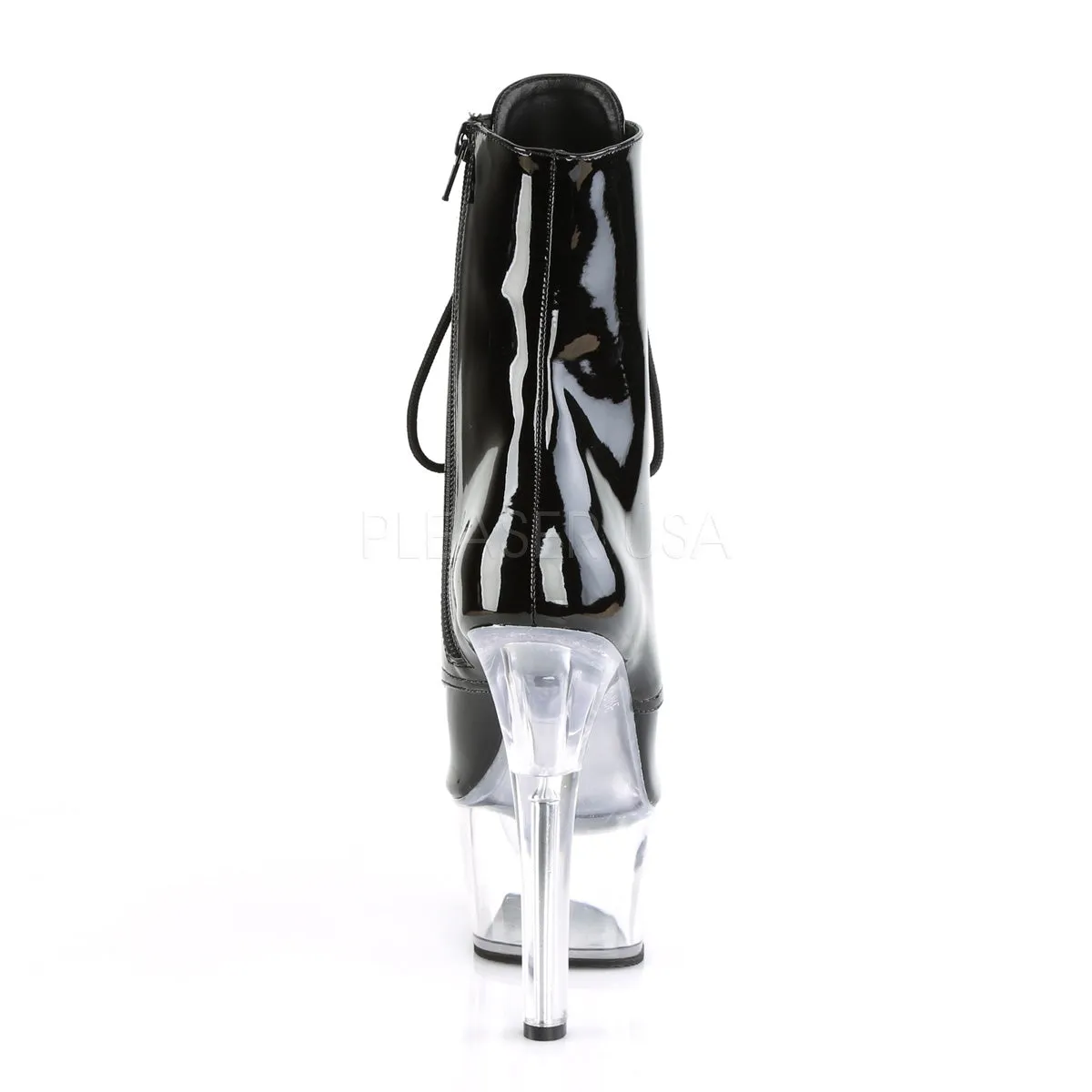 6 Inch Heel ASPIRE-1021 Black Pat Clear