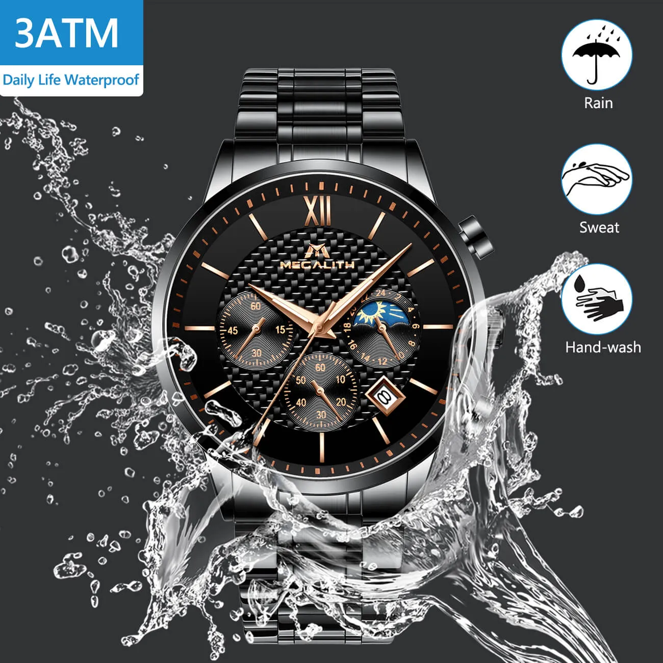 8025M | Quartz Men Watch | Stainless Steel Band