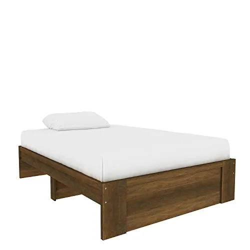 Amazon Basics Platform Bed with Under-Bed Storage Space - Full, Wood