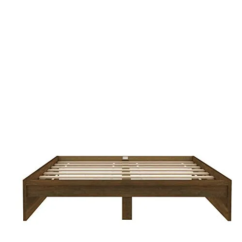 Amazon Basics Platform Bed with Under-Bed Storage Space - Full, Wood