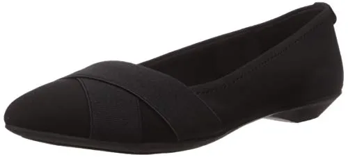 Anne Klein AK Sport Women's Oalise Ballet Flat, Black Fabric, 7.5 M US