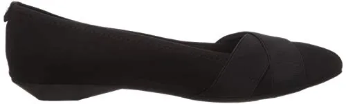 Anne Klein AK Sport Women's Oalise Ballet Flat, Black Fabric, 7.5 M US