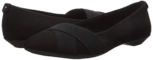 Anne Klein AK Sport Women's Oalise Ballet Flat, Black Fabric, 7.5 M US