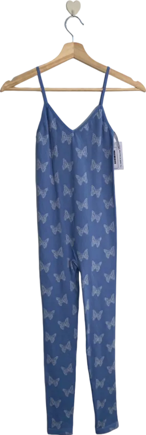 ANWND Blue Butterfly Print Jumpsuit S/M