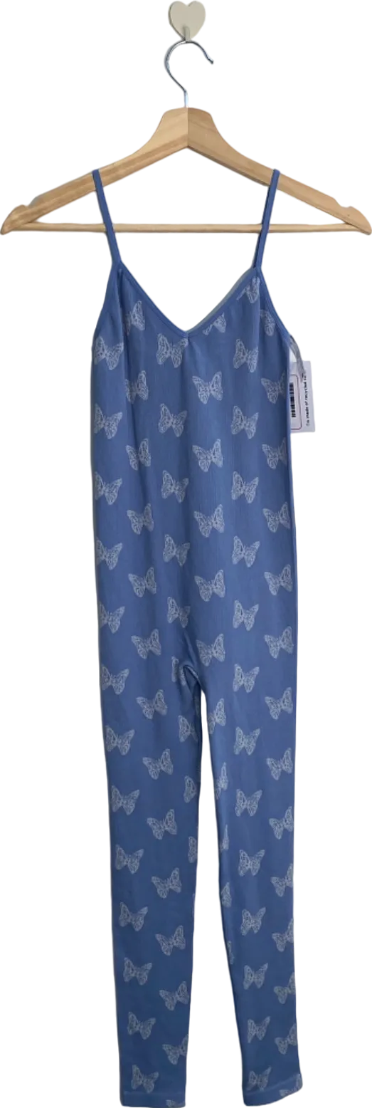 ANWND Blue Butterfly Print Jumpsuit S/M