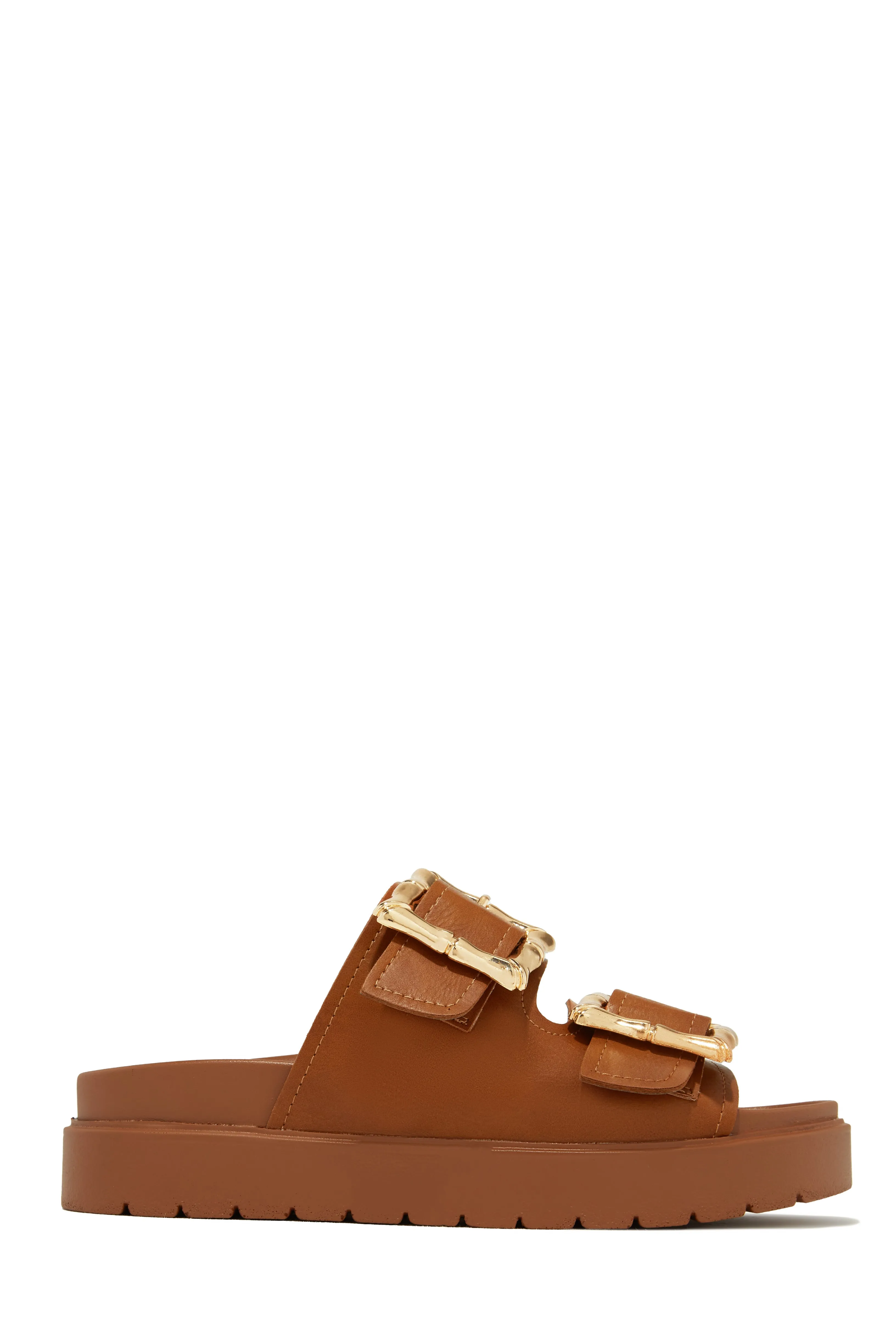 Arani Chunky Slip On Sandals - Tan