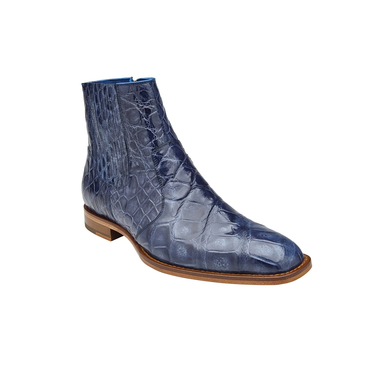 Belvedere R32 Ivan Men's Shoes Blue Sky Exotic Alligator Ankle Boots (BVS3029)