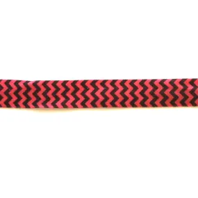 Black and Hot Pink Chevron 5/8" Flat Elastic Trim