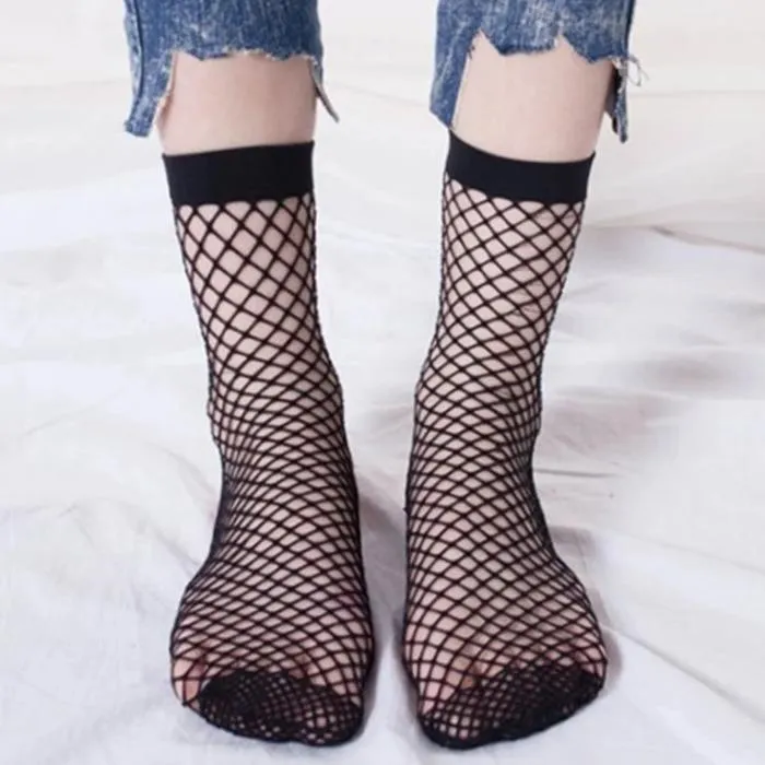 Black Fishnet Socks