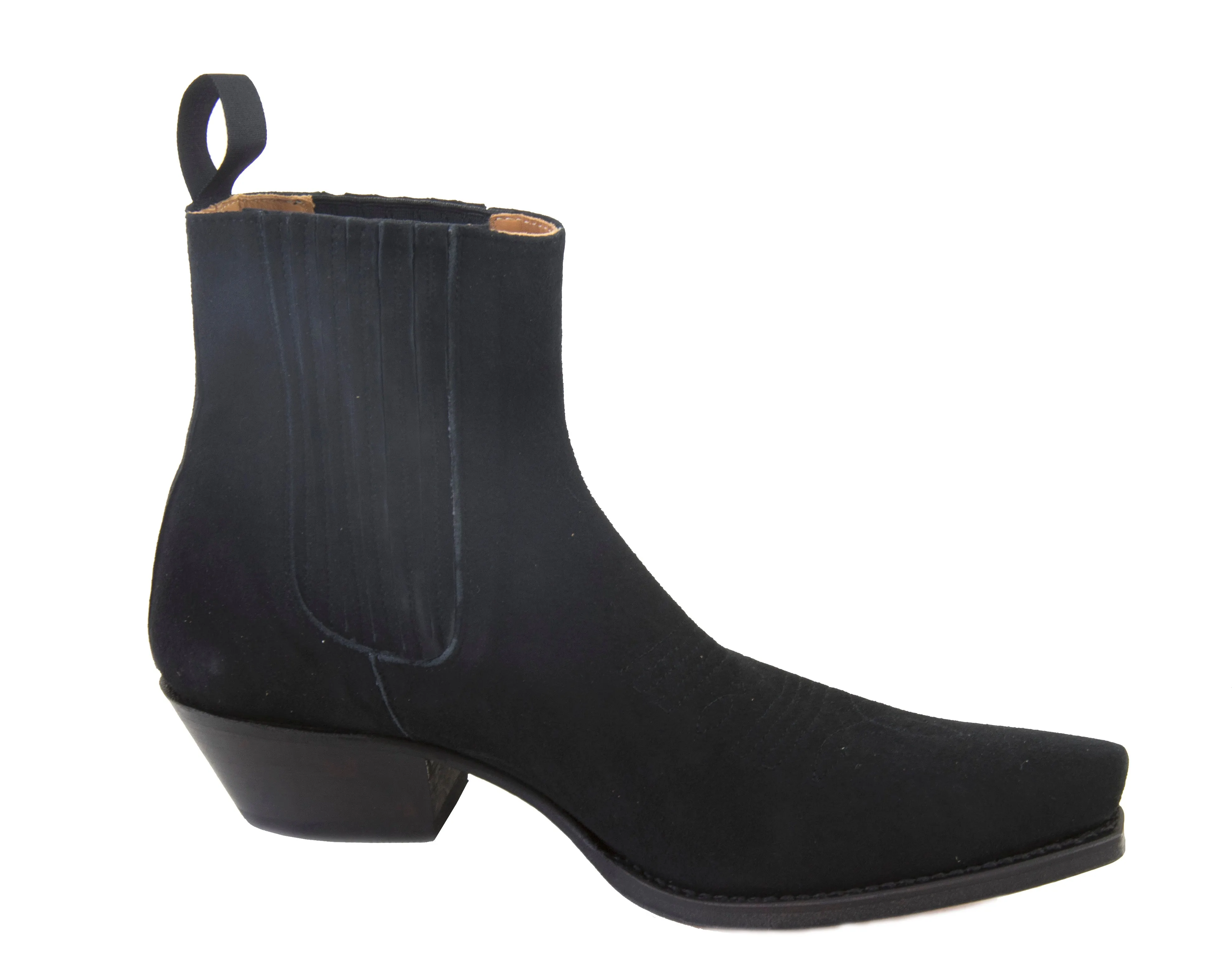 Black suede ankle boot