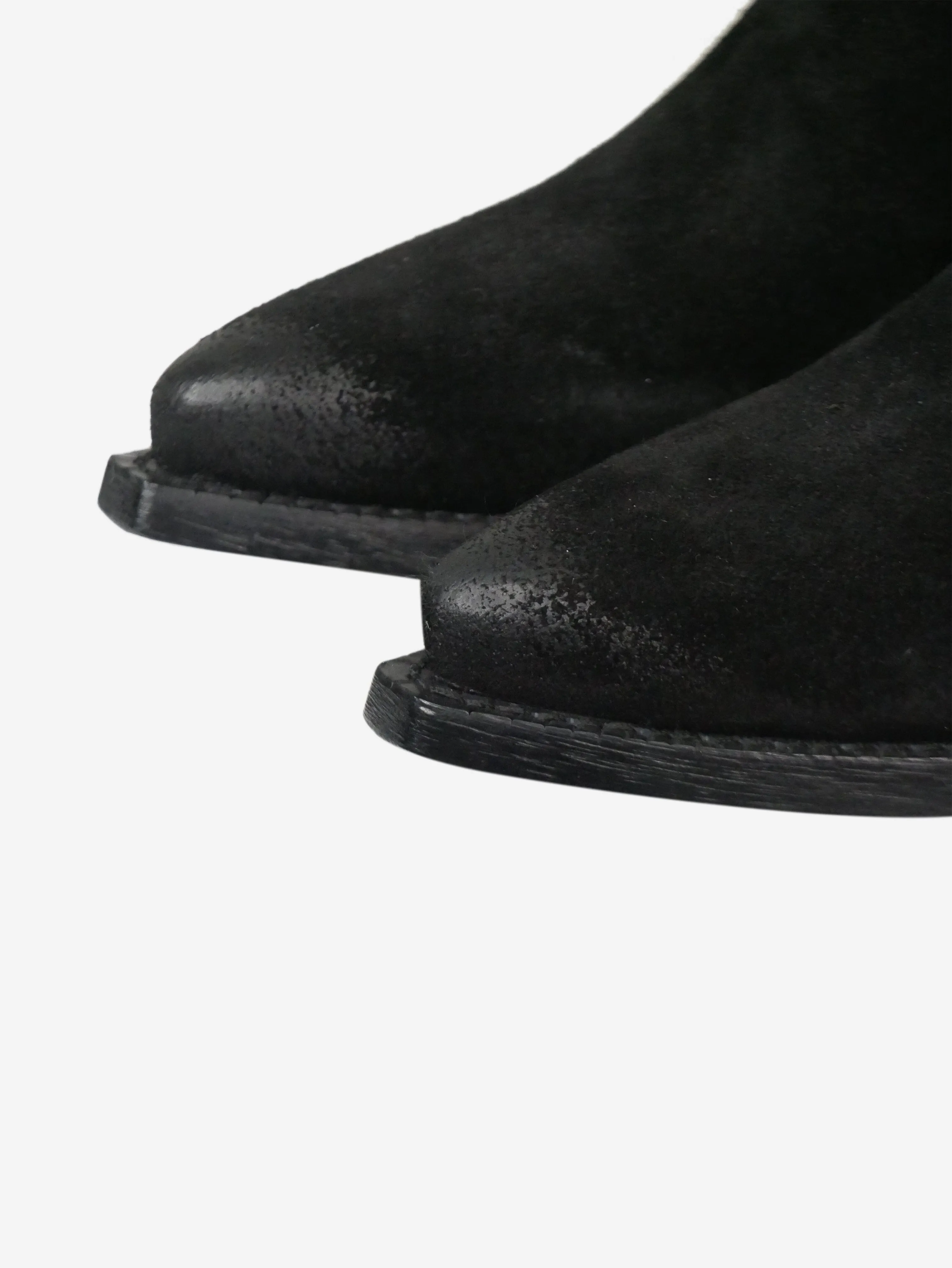 Black suede ankle boots - size EU 41