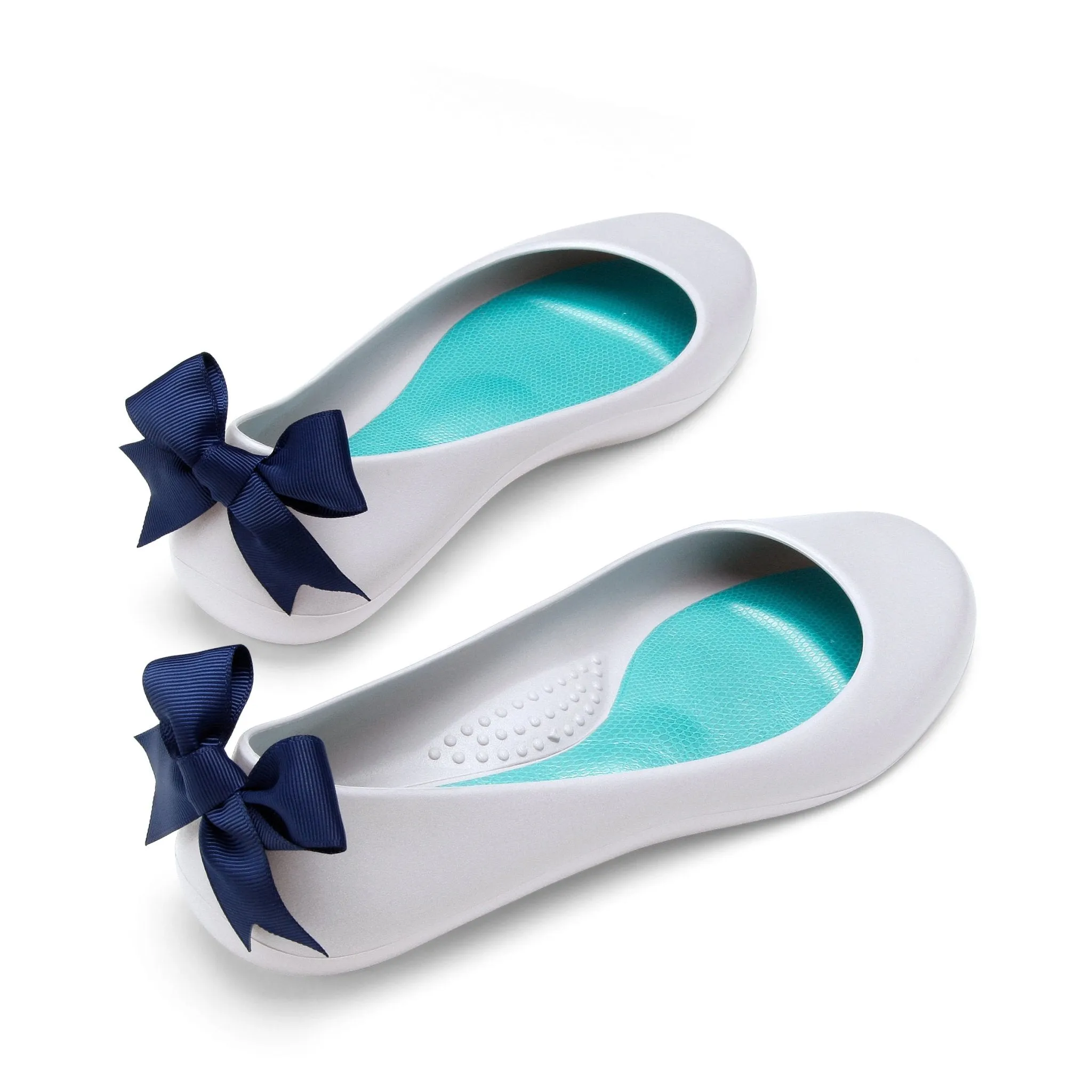 Bow Ballet Flats, Matte Pebble Shoe