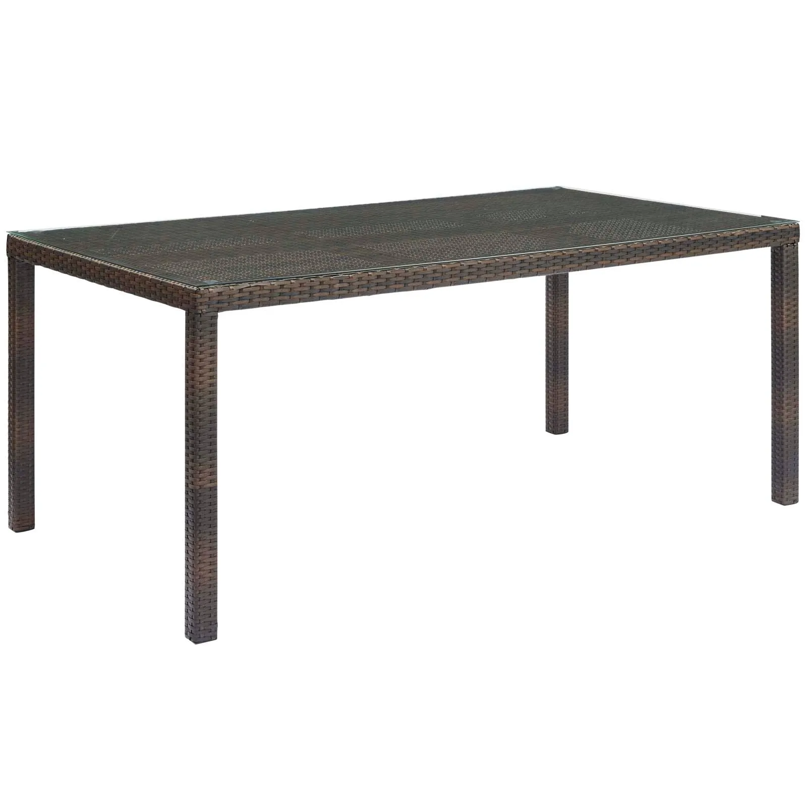 Conduit 70" Outdoor Patio Wicker Rattan Dining Table by Modway