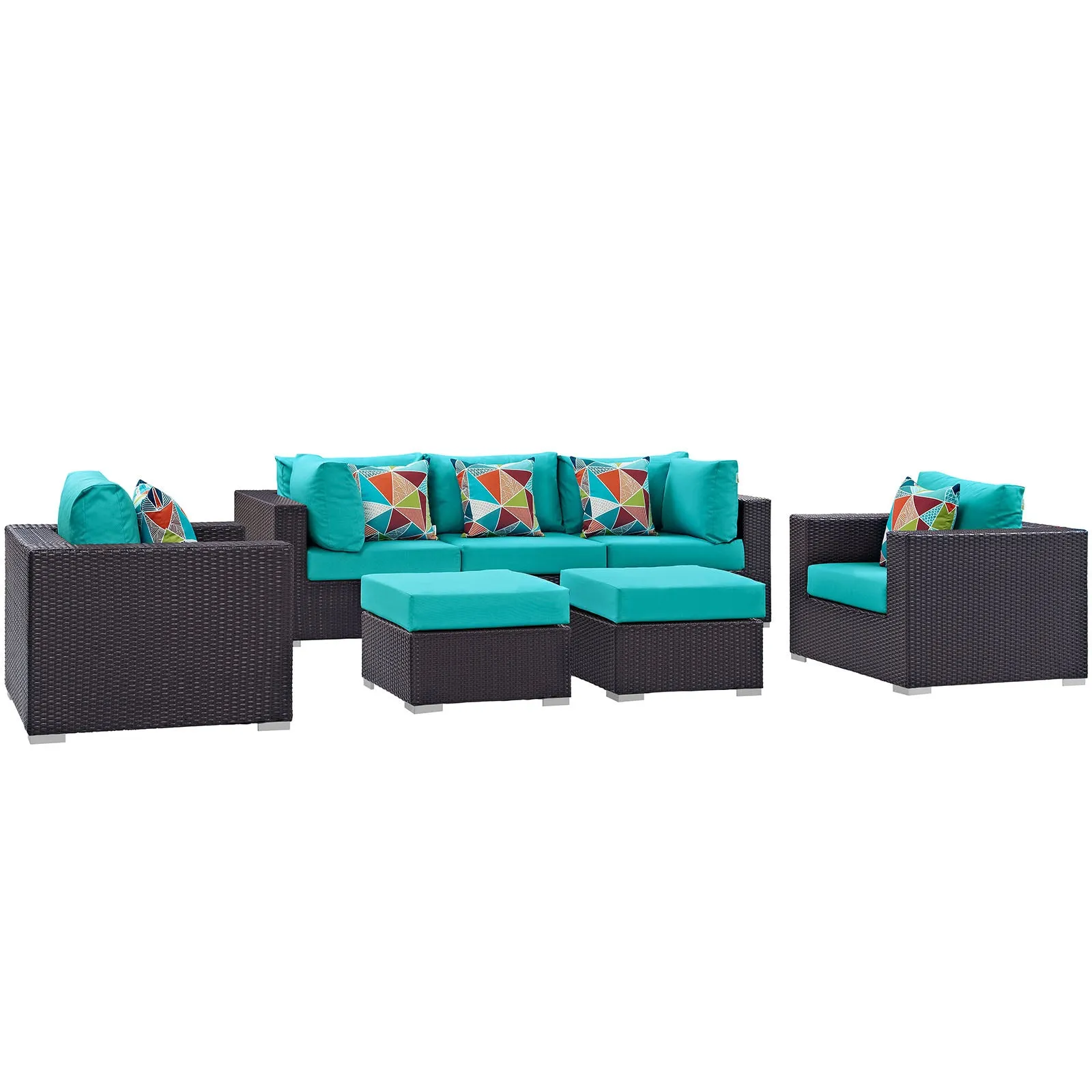 Convene 7 Piece Outdoor Patio Sectional Set by Modway