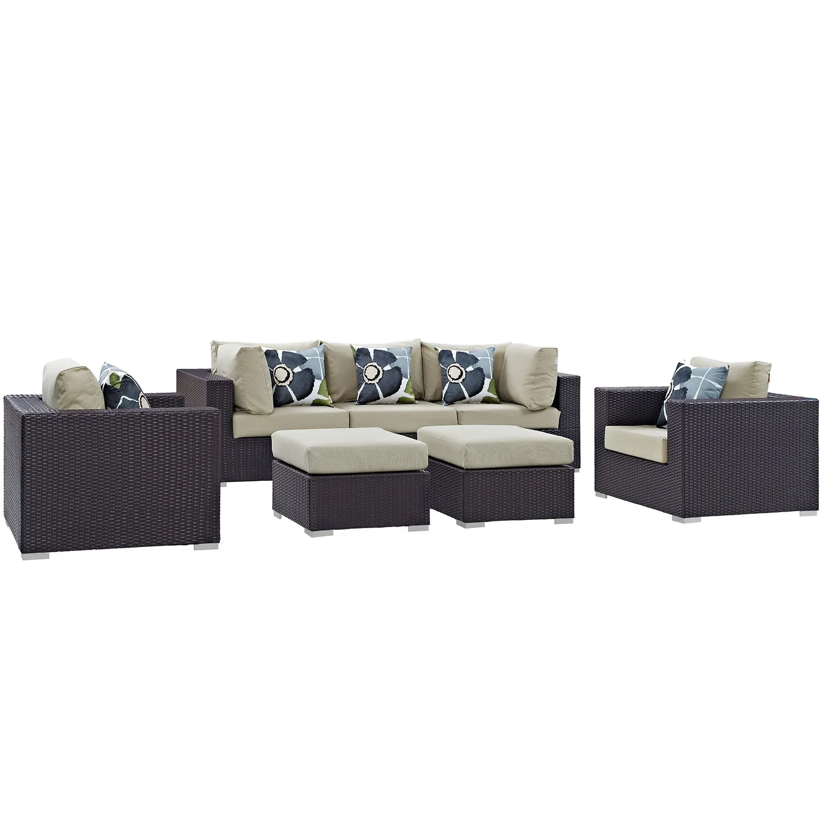 Convene 7 Piece Outdoor Patio Sectional Set by Modway