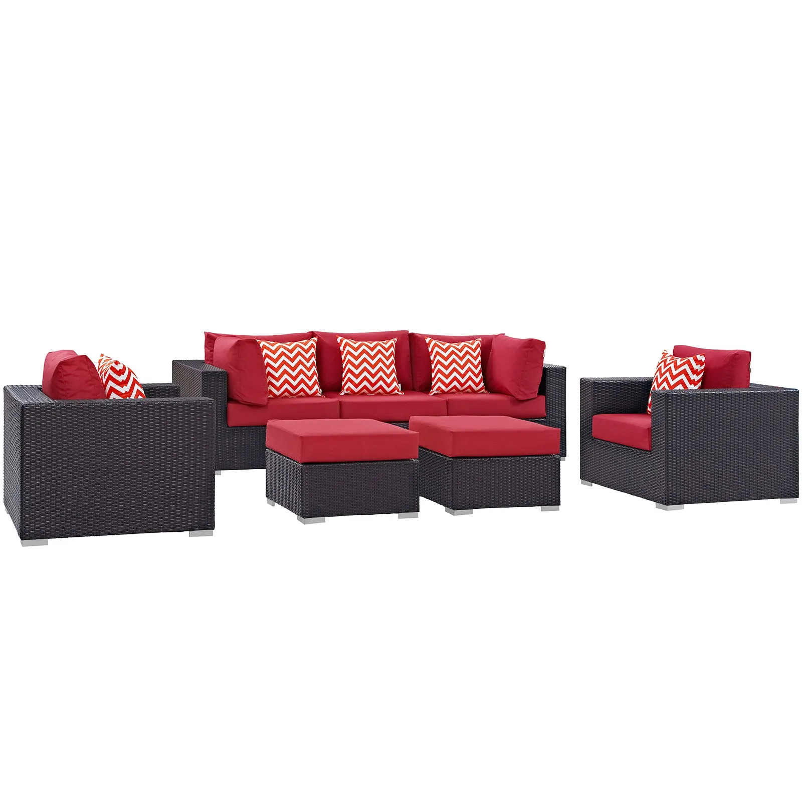 Convene 7 Piece Outdoor Patio Sectional Set by Modway