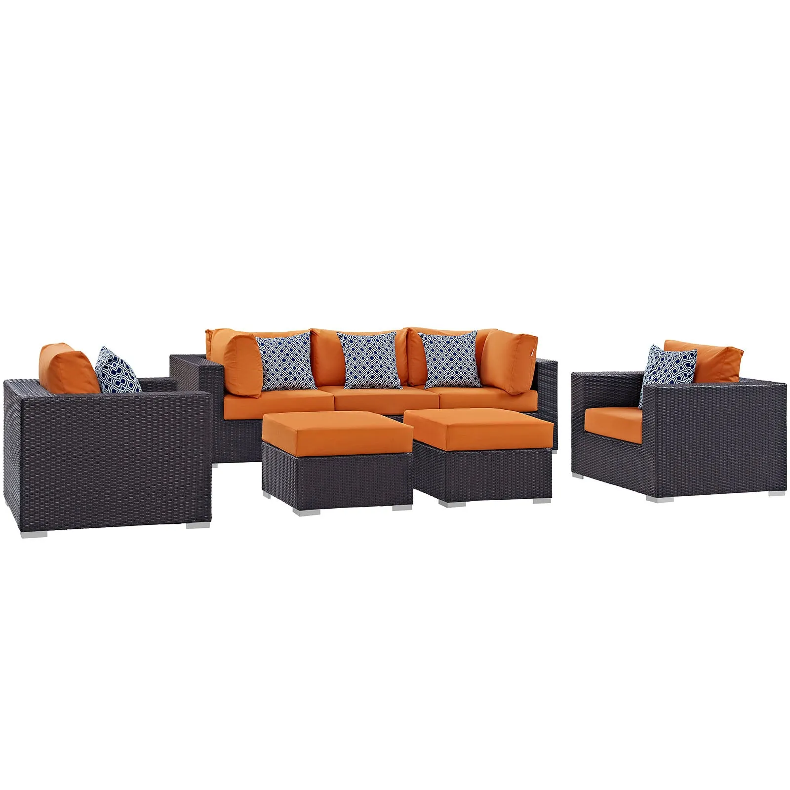 Convene 7 Piece Outdoor Patio Sectional Set by Modway