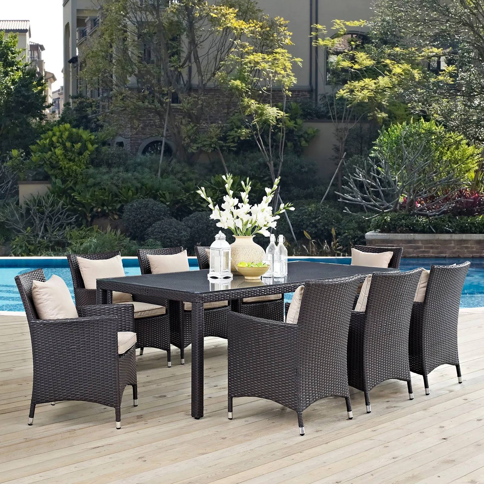 Convene 9 Piece Outdoor Patio Dining Set by Modway