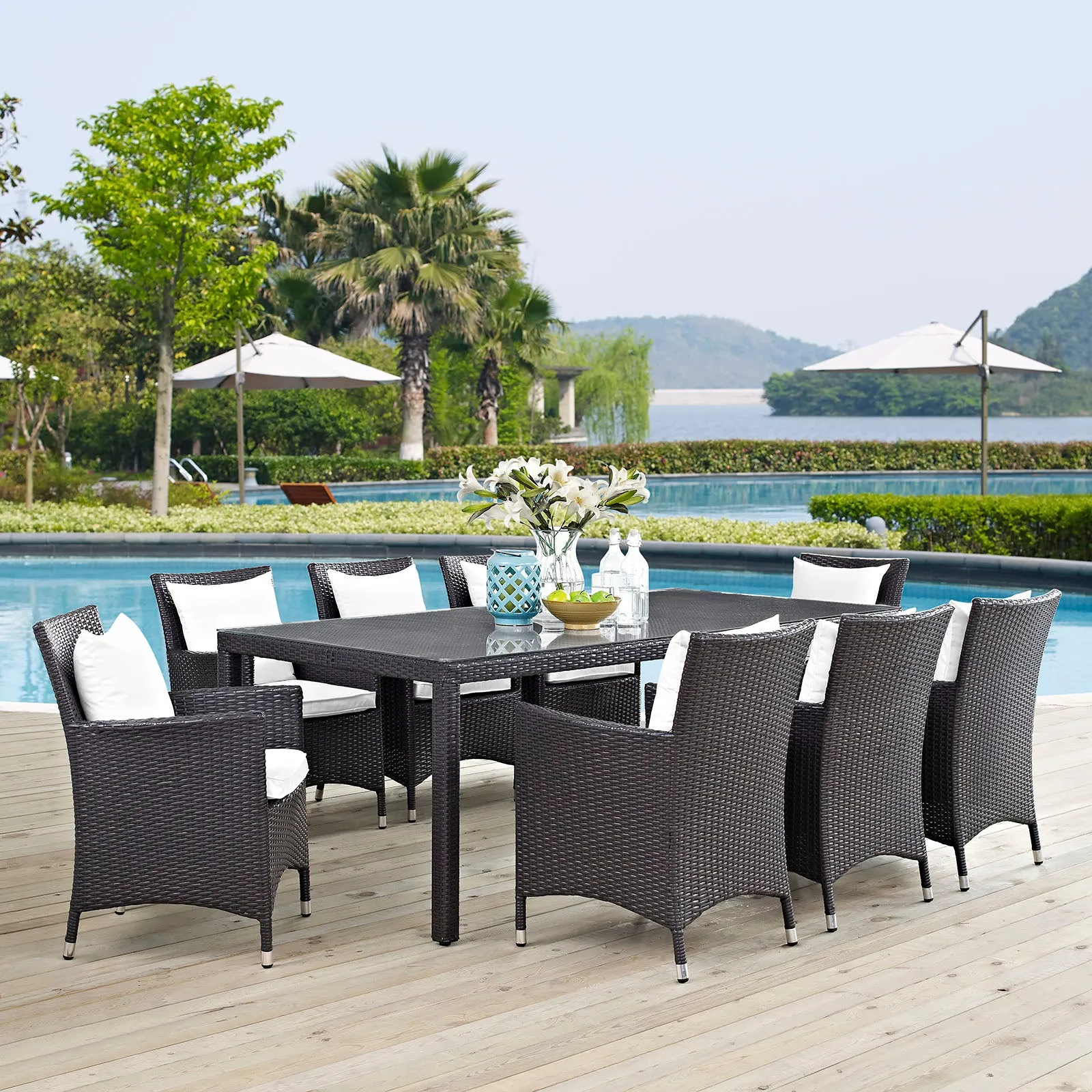 Convene 9 Piece Outdoor Patio Dining Set by Modway