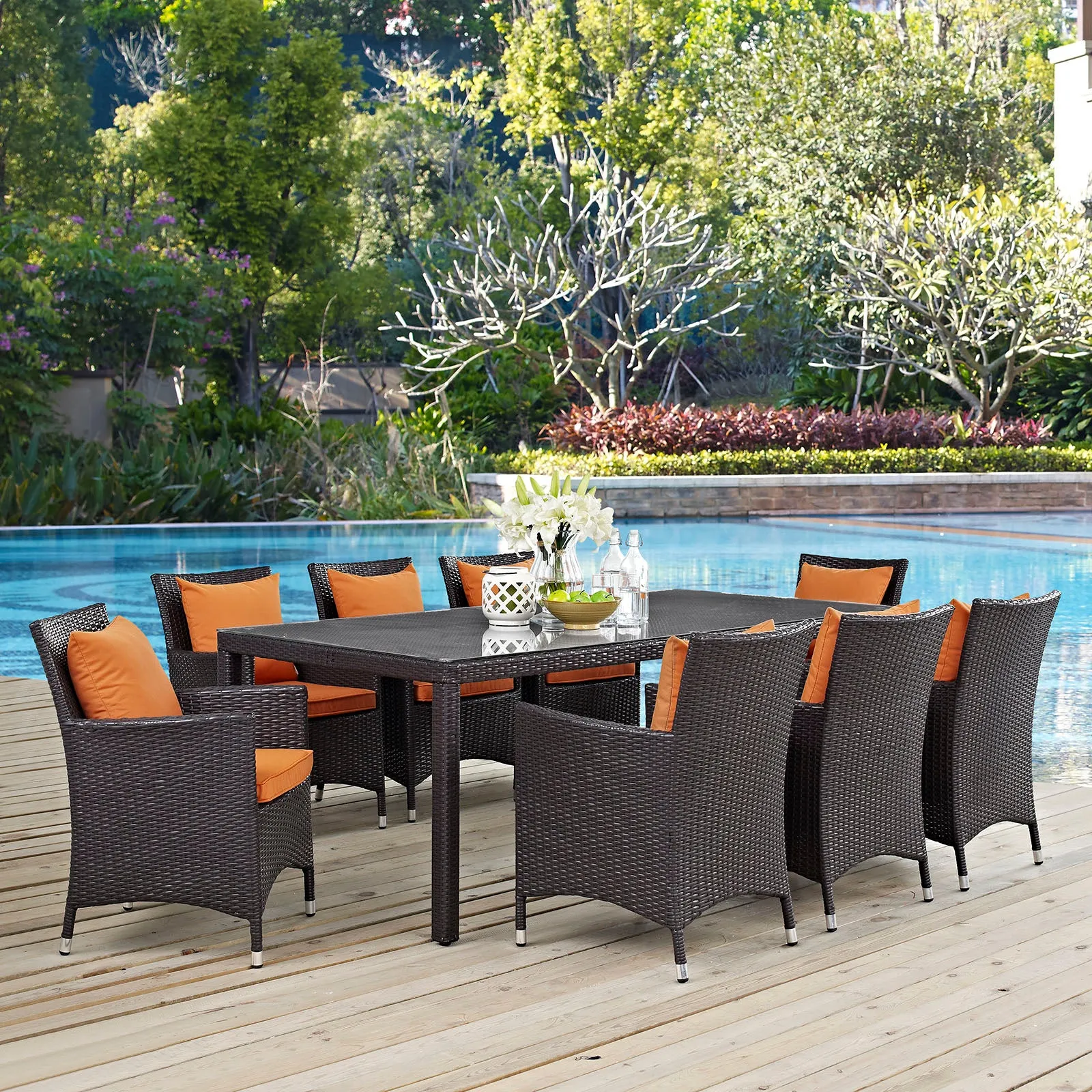 Convene 9 Piece Outdoor Patio Dining Set by Modway