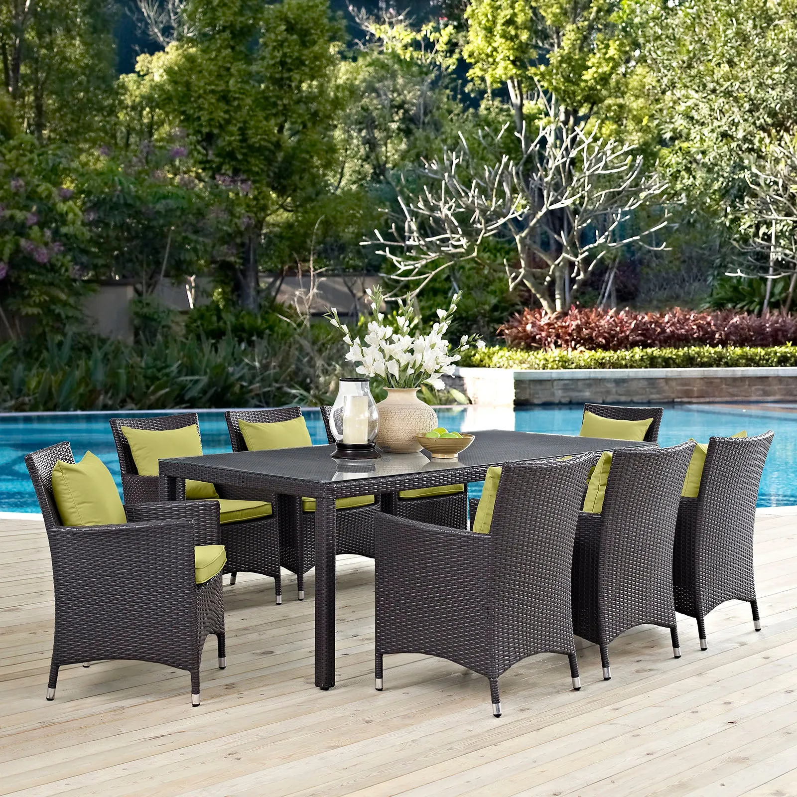 Convene 9 Piece Outdoor Patio Dining Set by Modway