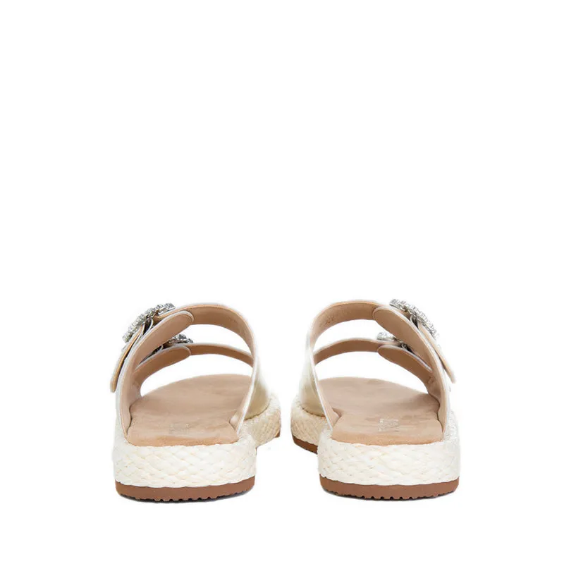 EF001-GLD Espadrilles Sandals - Gold