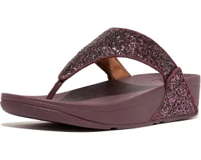 FitFlop Lulu Glitter Sandals - Metallic Mauve Wine