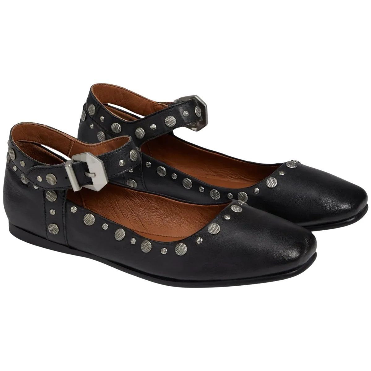 Free People Women's Mystic Mary Jane Flat Black