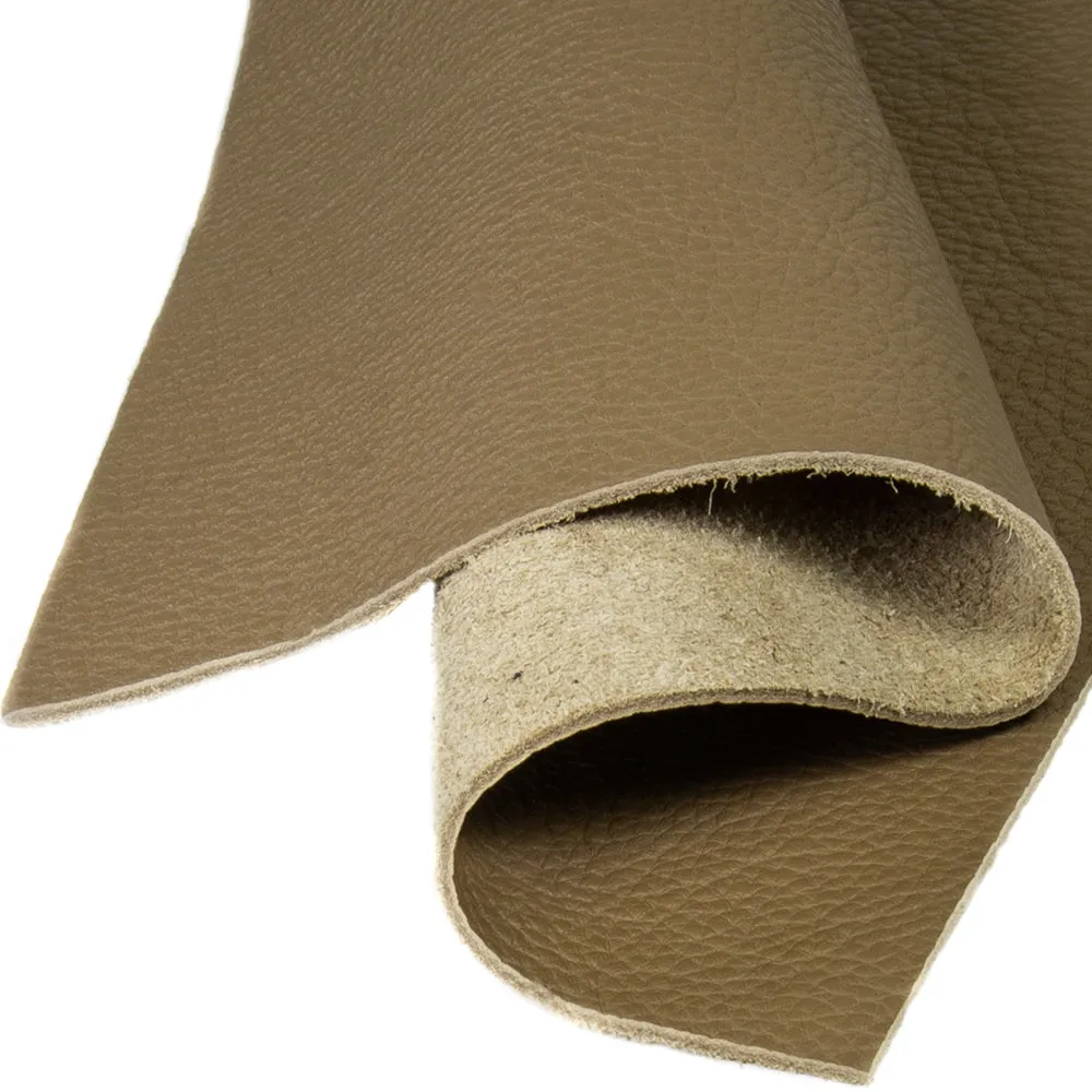 Genuine Leather Tooling and Crafting Sheets | Heavy Duty Full Grain Cowhide (2mm) | Flotter Taupe