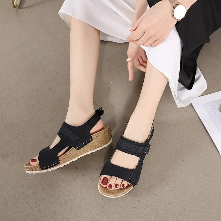 GroovyWish Best Walking Sandals For Women Soft Heel Ankle Buckle Modern Summer 2023