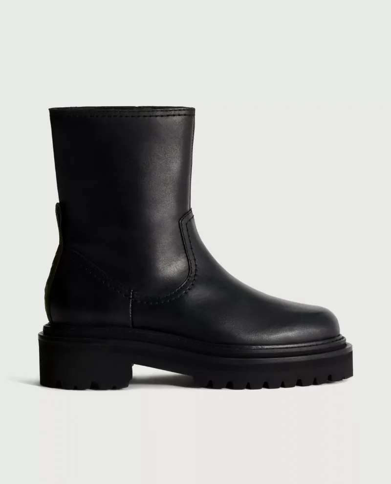 Hoff Office Black Leather Boots - UK8 and UK9