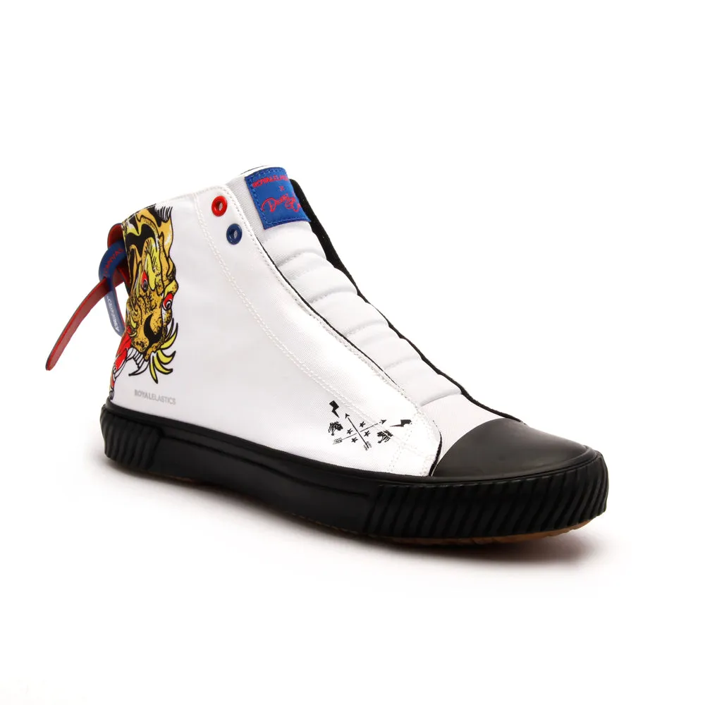 Men's Harajuku Ukiyo-E Tiger Canvas High Tops 04783-309