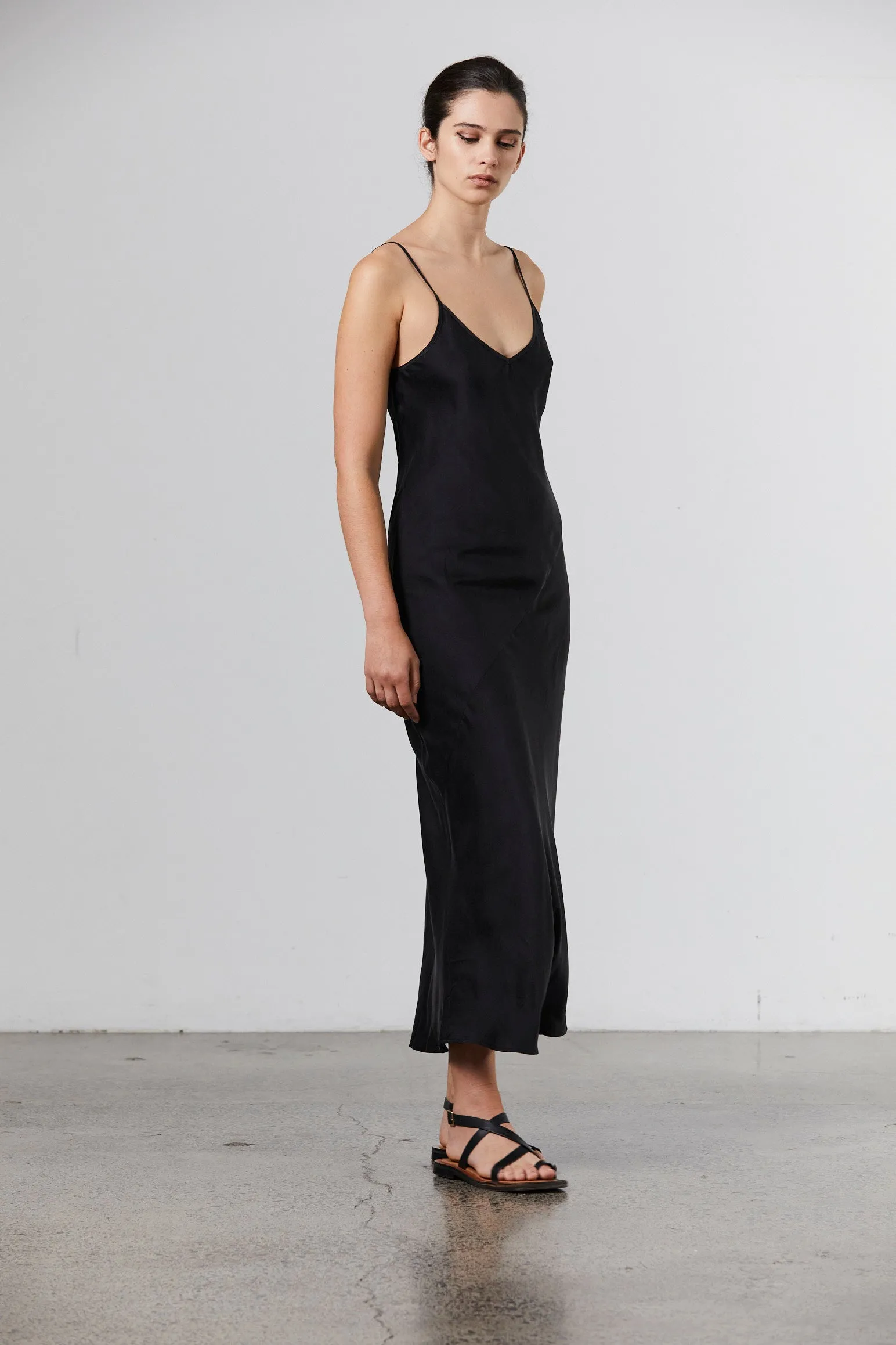 Silk Satin Slip - Black