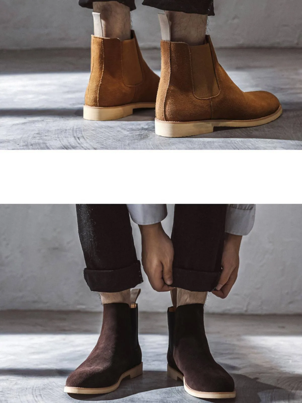 Slip-on Suede Chelsea Boots