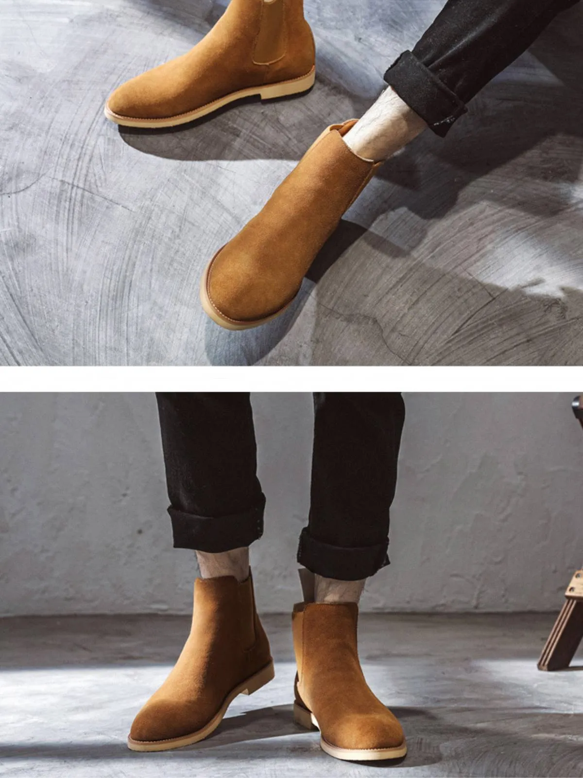 Slip-on Suede Chelsea Boots