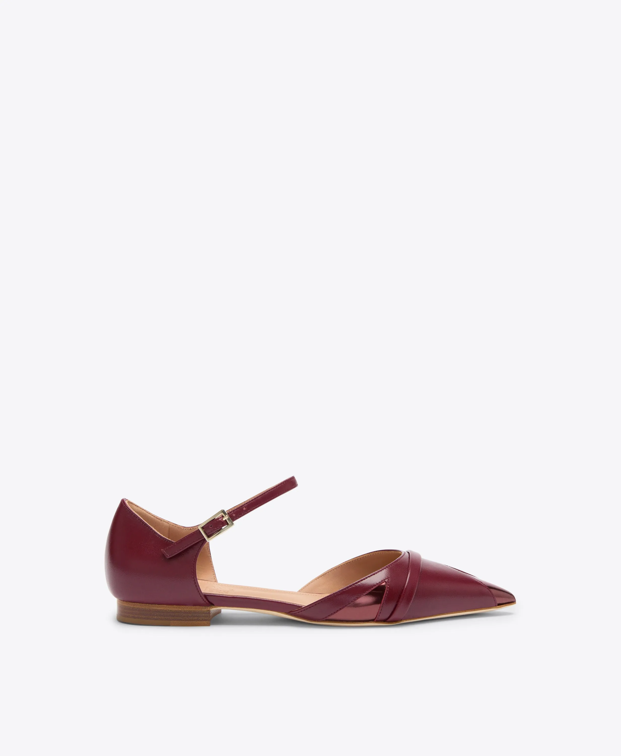 Ulla Red Leather Flat Pumps